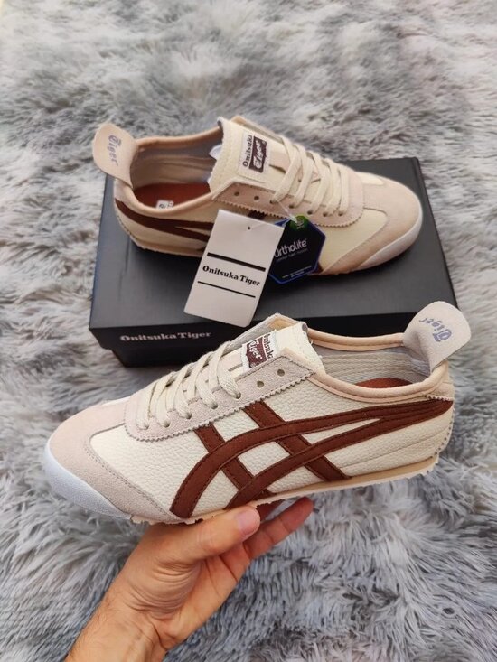Onitsuka Tiger by Asics Other - Men’s Onitsuka Tiger Mexico 66 Sneakers Cream Brown Retro Low Top Shoes